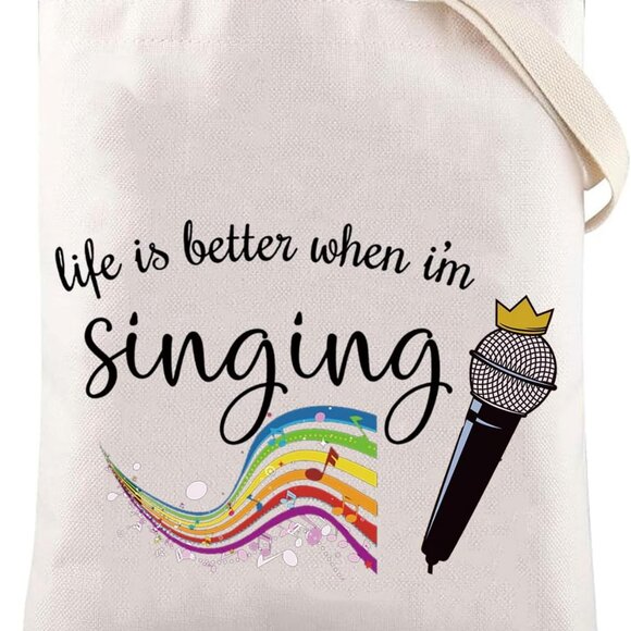 Inspirational Singing Cosmetic Bag - Gift for Musicians and Vocal Enthusiasts - Picture 1 of 7